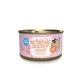 SCHESIR Baby Fillets, Pollo y Salmón, comida húmeda en lata sin cereales para gatos junior, (en sopa), 70g
