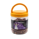 AGILITY Suszone parówki, XS-XL, kaczka, wiaderko z nagrodami dla psów, 500g