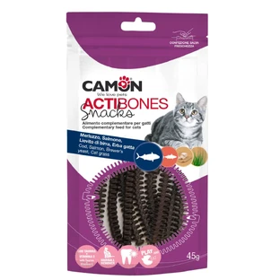 CAMON Actibones, Cod and Salmon, cat reward bag, 45g