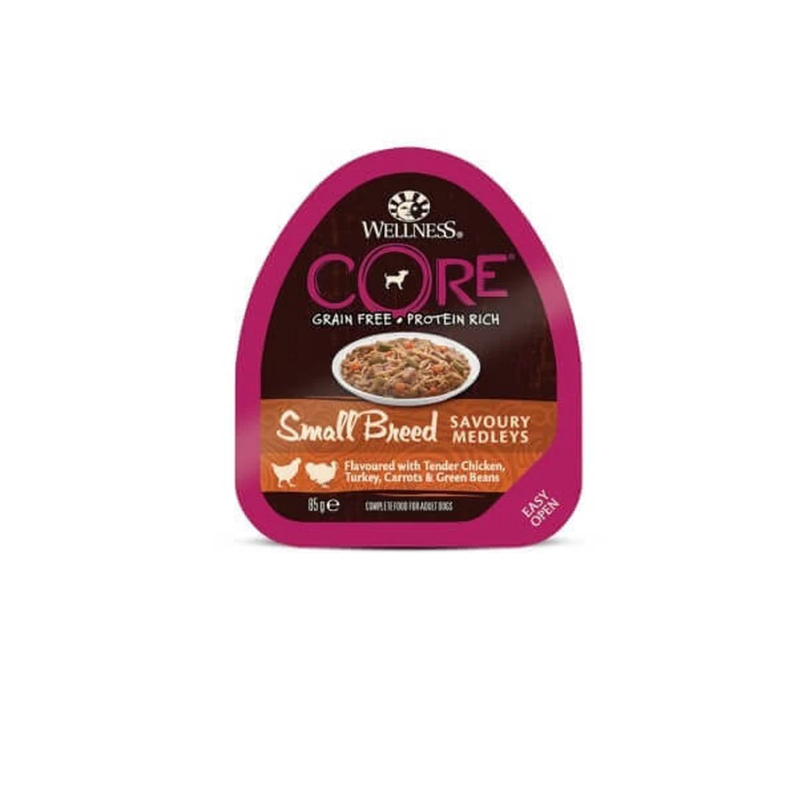 Wellness Core Small Breed Savoury, kip en kalkoen, 85g