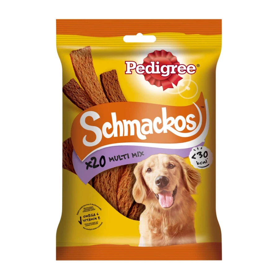PEDIGREE Schmackos Multi Mix, golosinas para perros, tiras blandas, carne, 20pcs