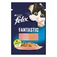 PURINA Felix Fantastic, Salmón, comida húmeda para gatos, (en aspic), 85g