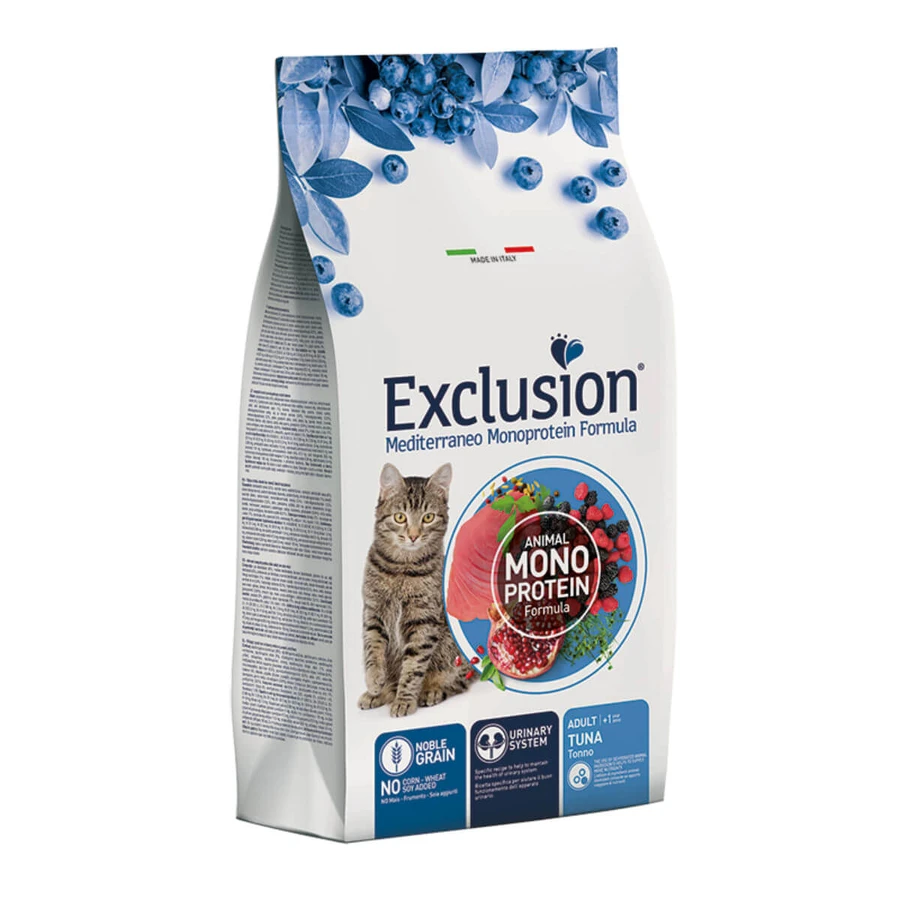EXCLUSION Mediterraneo Mediterraneo Monoprotein Formula, Tuna, aliment sec monoprotéiné pour chats, 1.5kg