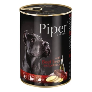 PIPER Animals, XS-XL, Beef Liver and Potatoes, canned grain-free wet dog food, (in aspic), 400g