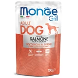 MONGE Grill, XS-XL, Zalm, zakje vochtig hondenvoer, (in eigen sap), 100g