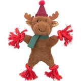 TRIXIE Christmas Ren, toy string dogs XS-XL, physical activities, cotton, brown and red, 32cm