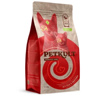 PETKULT Probiotic Care Kitten & Mother, Lamb, dry food for junior cats, digestive system, 2kg