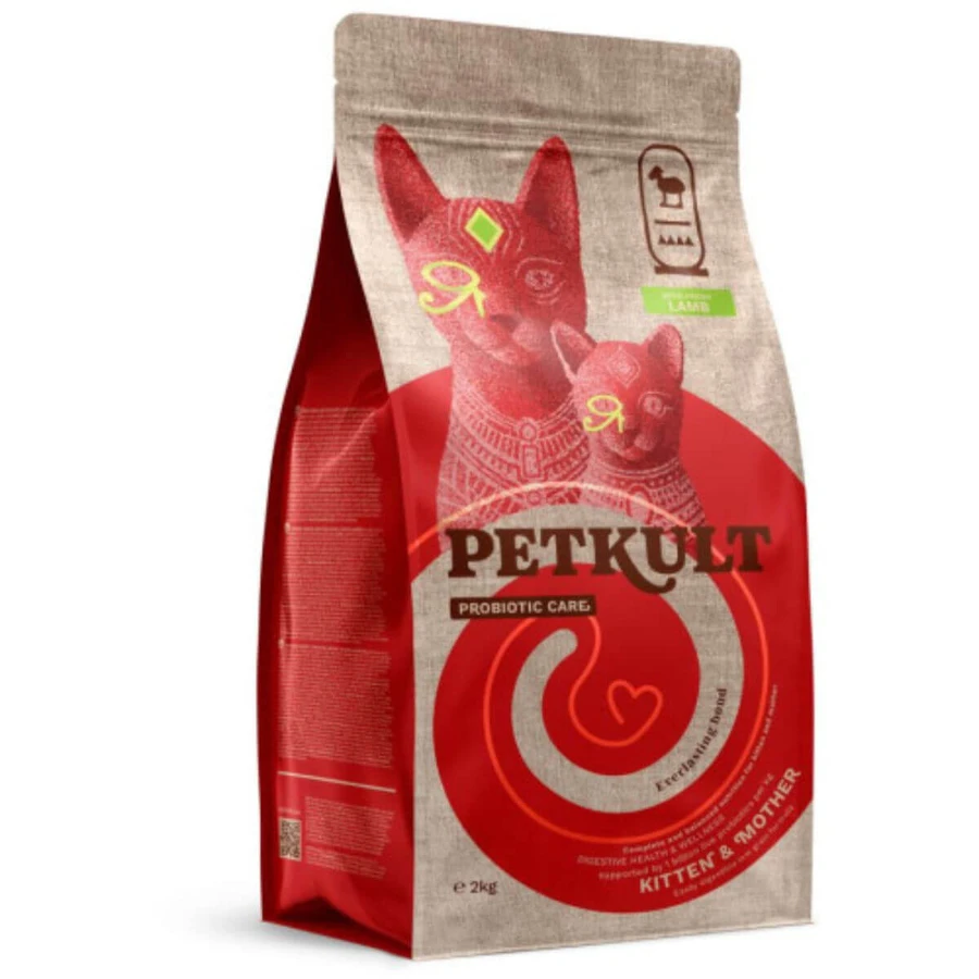 PETKULT Probiotic Care Kitten & Mother, Lamb, dry food for junior cats, digestive system, 2kg