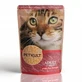 PETKULT Boeuf, sachet de nourriture humide sans céréales pour chats, 100g