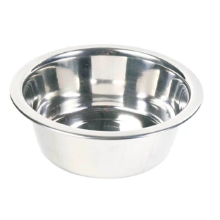 TRIXIE, cuenco para perro, redondo, acero inoxidable, plata, S-M(0,75l, ⌀15cm)
