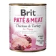 BRIT Pate and Meat Puppy, XS-XL, Chicken and Turkey, canned wet food for junior dogs, (pate), 800g