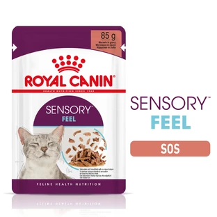 ROYAL CANIN Sensory Feel nourriture humide pour chat stimulant le sens du toucher (en sauce), 85g