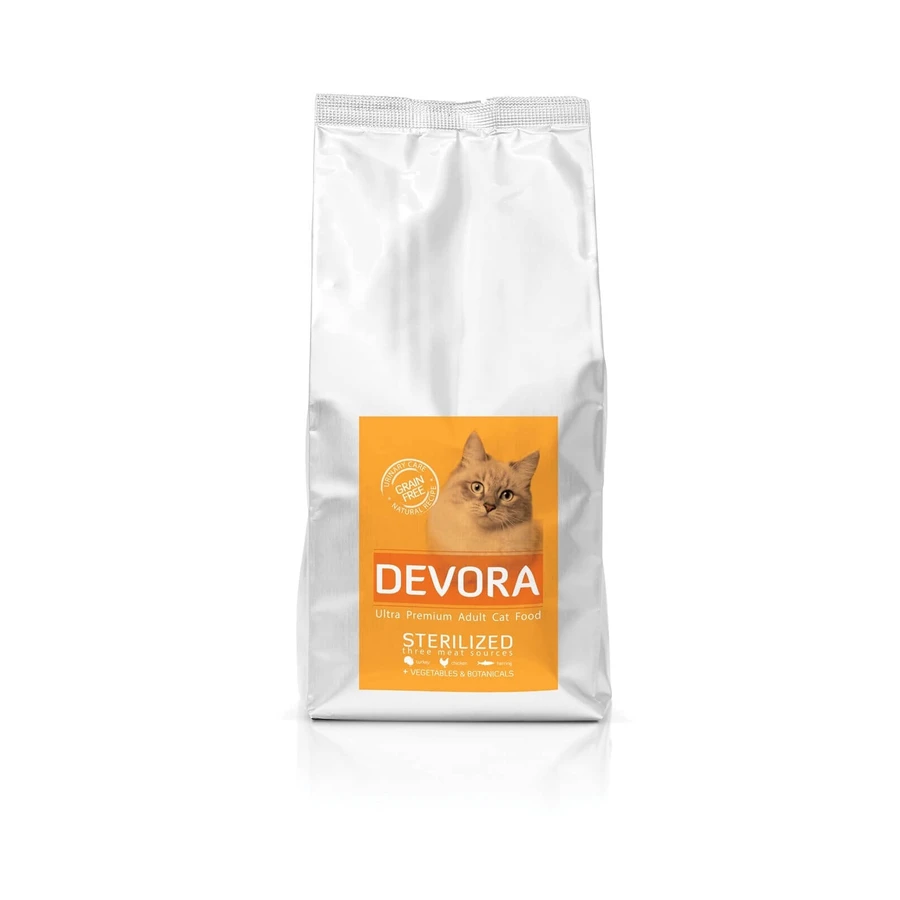 Devora Cat Grain Free Sterilized with Turkey, Chicken and Herring, 400 g