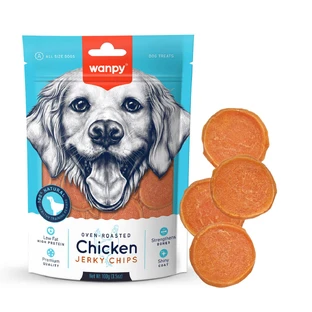 WANPY Jerky Chips, XS-M, Chicken, reward bag for dogs, 100g