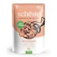 SCHESIR Complete Nutrition, Thunfisch und Lachs, Beutel für Katzenfutter, (in Aspik), 85g