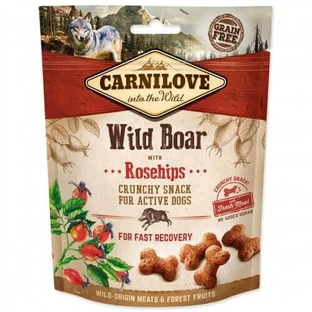 CARNILOVE Crunchy Snack, Wildschwein mit Hagebutte, funktionelle getreidefreie Belohnung für Hunde, Rekonvaleszenz, 200g
