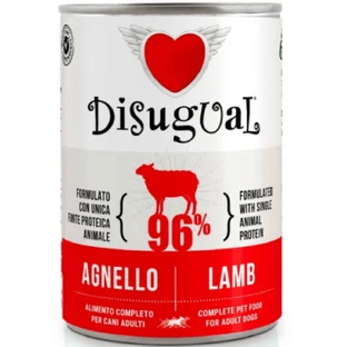 DISUGUAL Monoprotein, XS-XL, Lamb, canned single protein grain-free moist food for dogs, (pate), 400g