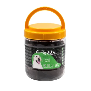 AGILITY Chips, XS-XL, Lamb, bucket rewards dogs, 500g