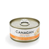 CANAGAN, Pollo y Salmón, comida húmeda en lata sin cereales para gatos jóvenes y adultos, (en su propio jugo), 75g