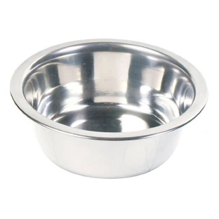 TRIXIE, cuenco para perro, redondo, acero inoxidable, plata, XS-S(0,45l, ⌀13cm)