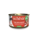 SCHESIR Complete Nutrition, Tonijn en Garnalen, nat kattenvoer in blik, (in aspic), 85g