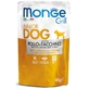 MONGE Grill Junior, XS-XL, Kip en Kalkoen, zakjes natvoer voor junior honden, (in eigen sap), 100g