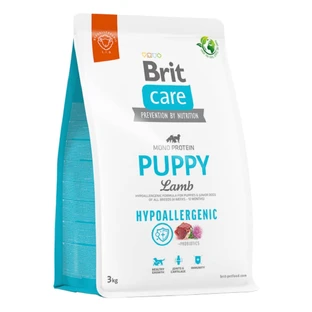 BRIT Care Hypoallergenic Puppy, XS-XL, Honing, enkelvoudig eiwit droogvoer voor jonge honden, immuunsysteem & allergieën, 3kg