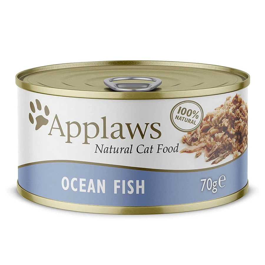 APPLAWS, Oceanic Fish, nat kattenvoer in blik, (in soep), 156g