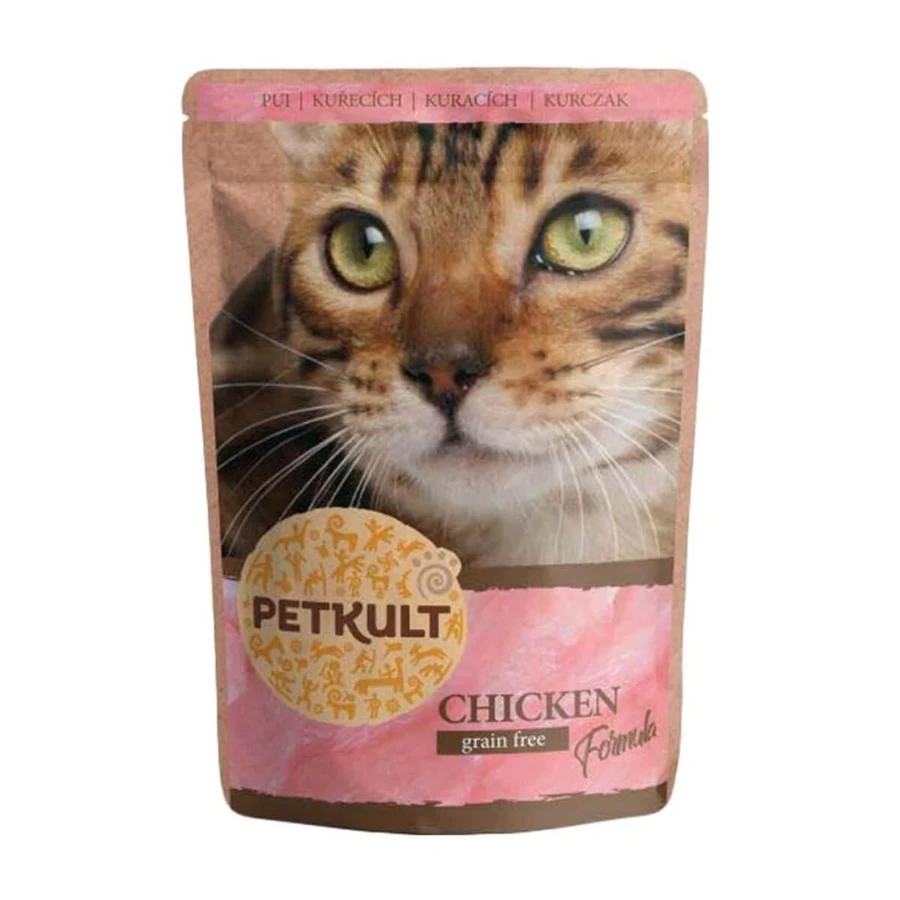 PETKULT Chicken, sachet grain-free wet cat food, 100g