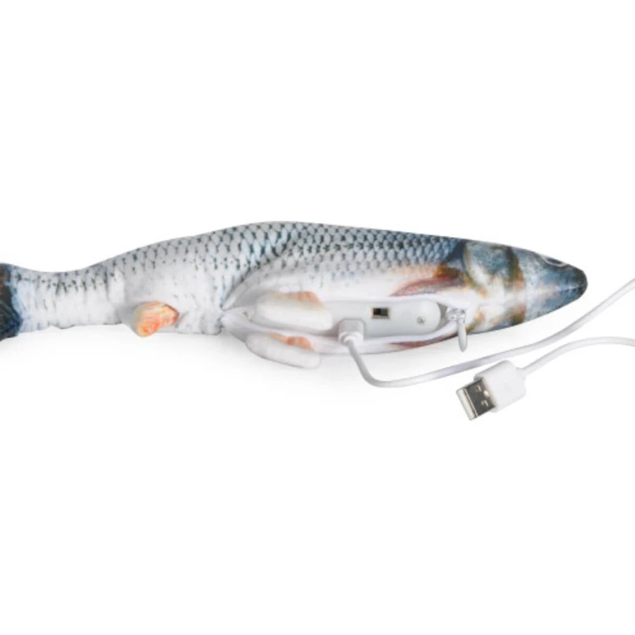 CAMON Fish Model A avec USB, jouet interactif pour chat, intelligent, textile, multicolore, 1pc
