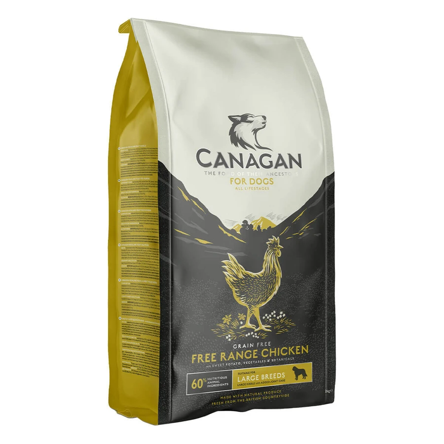CANAGAN Large Breed, L-XL, Pollo, pienso sin cereales para perros jóvenes y adultos, 2kg