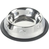 TRIXIE, comedero para gatos, redondo, antideslizante, acero inoxidable, plata, 0,2l, ⌀15cm