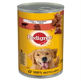 PEDIGREE, XS-XL, Ternera y Aves, comida húmeda en lata, (en aspic), 400g