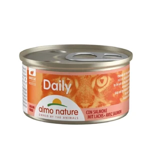 ALMO NATURE Daily Cat, Zalm, graanvrij natvoer in blik, (pate), 85g