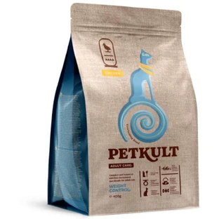 PETKULT Adult Care Weight Control, Chicken, croquettes pour chat, obésité, 400g