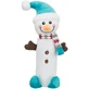 TRIXIE Weihnachtsschneemann mit Schneemann, Plüschtier Hunde XS-XL, körperliche Aktivitäten, Polyester, weiß und blau, 38cm