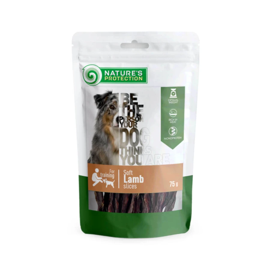 NATURES PROTECTION Zachte Slices, XS-XL, Honing, functioneel beloningszakje voor honden, 75g