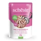 SCHESIR Complete Nutrition Thon, Poulet et Jambon, sachet de nourriture humide pour chats, (en aspic), 85g