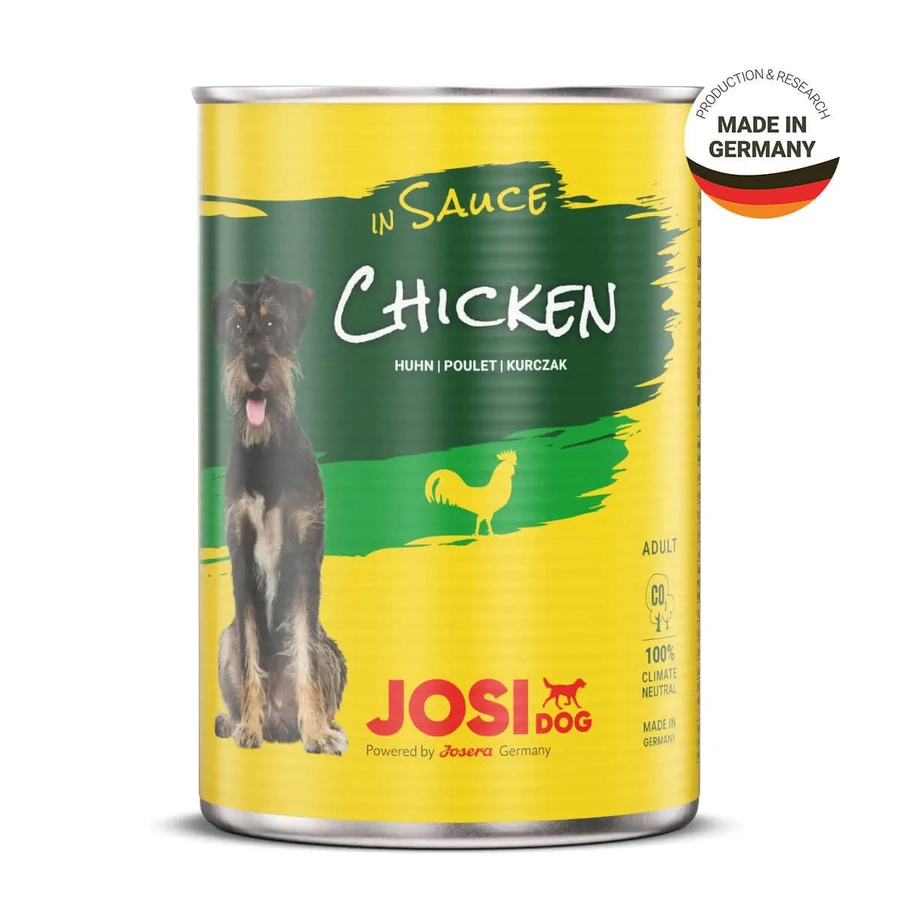 JOSIDOG, Pollo, comida húmeda en lata, (en salsa), 415g x 12