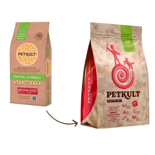 PETKULT Sensitive Care Adult Medium Breed, M, Agneau et riz brun, nourriture sèche pour chiens, allergies, 3kg