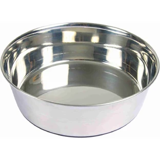 TRIXIE Roestvrij Staal, hondenbak, rond, anti-slip, roestvrij staal, zilver, XS-S(0.5l, ⌀14cm)