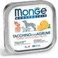 MONGE Monoprotein, XS-XL, Pavo y Fruta, comida húmeda para perros, sin cereales, 150g (paté)