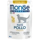 MONGE Monoprotein Sterilized, Kip, zakje enkelvoudig eiwit natvoer, graanvrij, voor gesteriliseerde katten, (pate), 85g