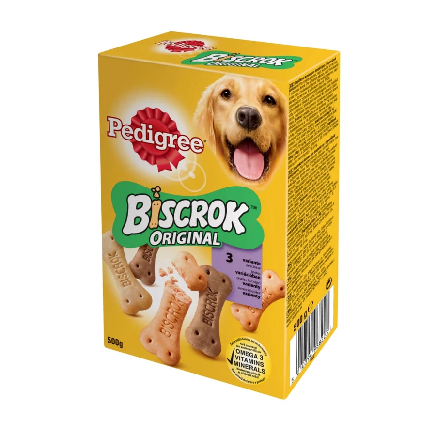 PEDIGREE Biscrok Multi Mix, Hundeleckerli, Kekse, Huhn, Rind und Lamm, 500g