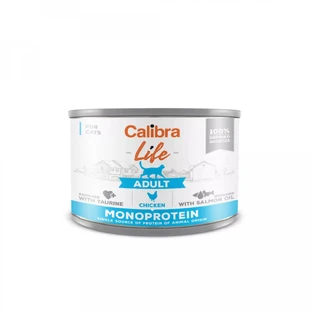 CALIBRA Life, Huhn, Dosenfutter mit nur einem Protein, getreidefreies Feuchtfutter für Katzen, (Pastete), 200g