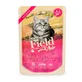 SAM'S FIELD True Meat Fillets Kitten, Turkey and Broccoli, sachet grain-free wet food for junior cats, (in sauce), 85g