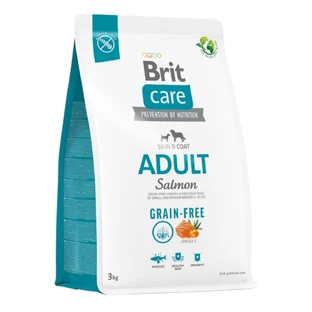 BRIT Care Grain-Free Adult, XS-M, Salmon, nourriture sèche sans céréales pour chiens, peau et fourrure, 3kg