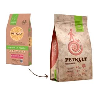 PETKULT Sensitive Care Junior Medium Breed, M, jagnięcina i brązowy ryż, sucha karma dla psów juniorów, alergie, 3kg