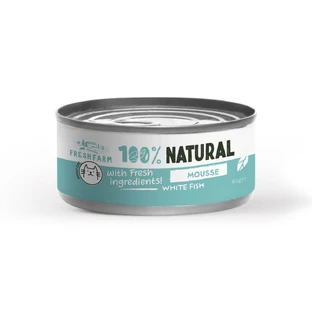 FRESH FARM Mousse, Fisch, getreidefreies Katzennassfutter in Dosen, (Pastete), 85g