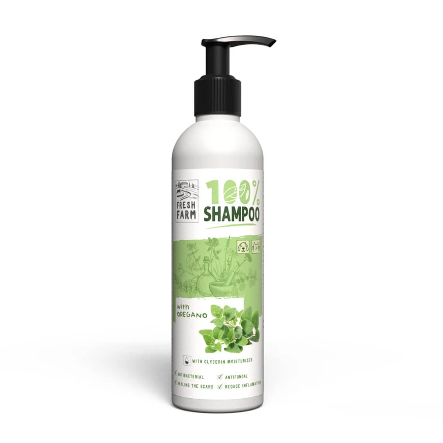 FRESH FARM Oregano, XS-XL, shampoo for dogs, antibacterial / antifungal, bottle, 250ml